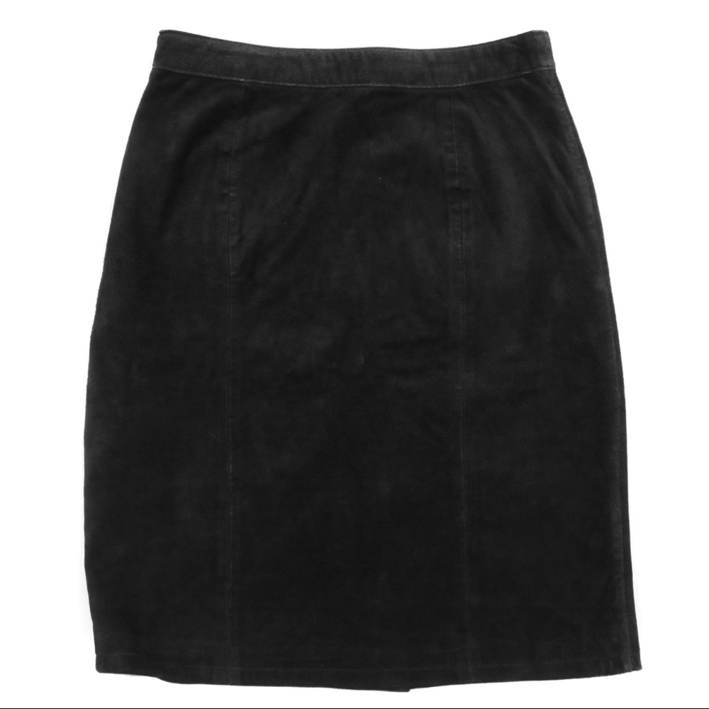 Vintage Black Suede Skirt